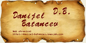 Danijel Batančev vizit kartica